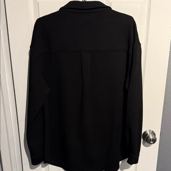 SSYS  Women's Black Button-Front Shirt Jacket - Picture 2 of 5